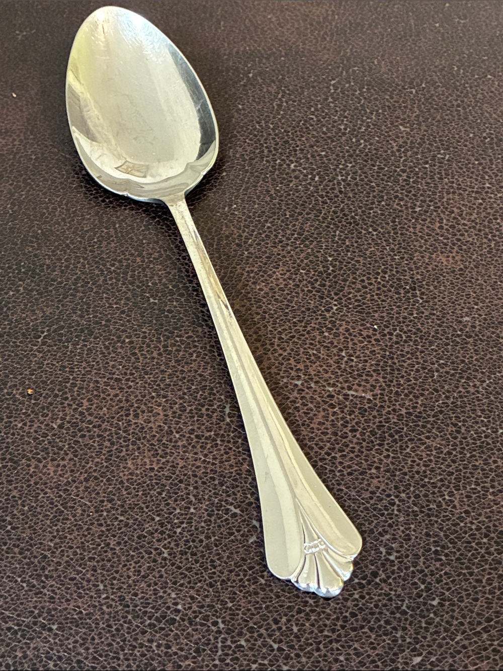 Silver-Tone Serving Spoon Oneida Community Glossy Stainless Steel Royal Flute